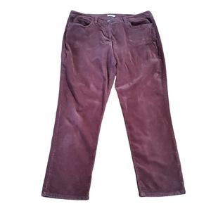 Eileen Fisher Soft Lightweight Corduroy Pants Size L Brown